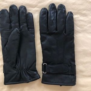 Men's Black Leather Gloves - NWOT